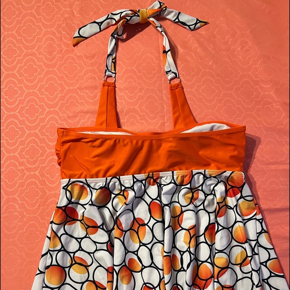 NEW Orange/White Bathing Suit - Picture 3 of 6